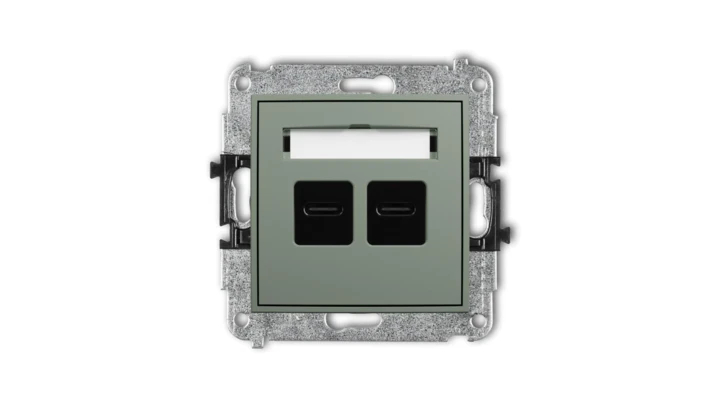ICON Mechanizm ładowarki USB podwójnej 2xUSB C, 30W max. szałwiowy 61ICUSB-9