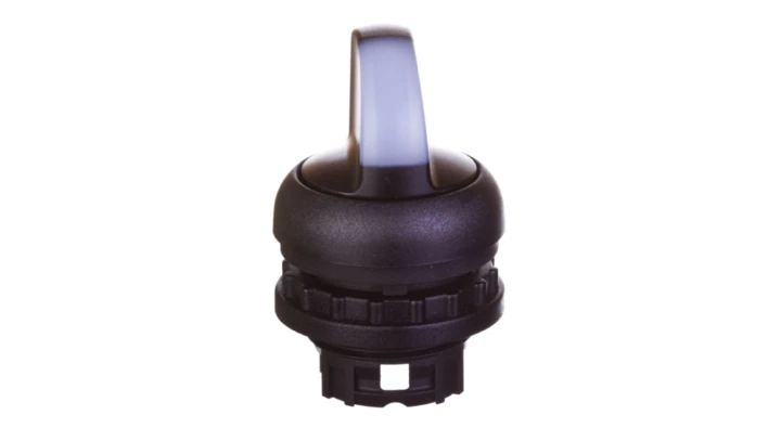 Napęd przełącznika 2 położeniowy biały z podświetleniem bez samopowrotu M22S-WRLK-W 216824