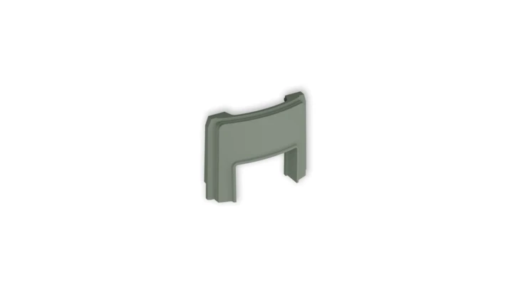 Zaślepka z wpustem do korytka 25x15 mm do puszki natynkowej pojedynczej PUO-1 szałwiowy 61ZAPUO-3