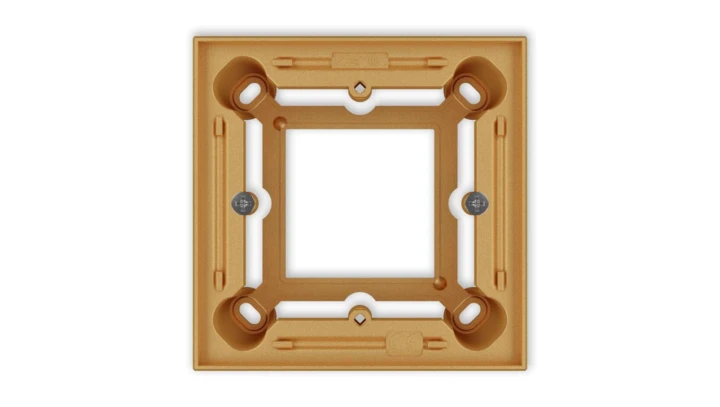 ICON Puszka natynkowa pojedyncza kwadratowa ICON złoty 29PUK-1