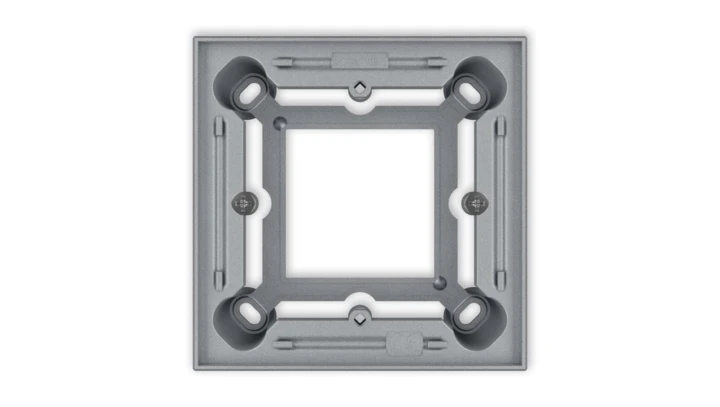ICON Puszka natynkowa pojedyncza kwadratowa ICON srebrny metalik 7PUK-1
