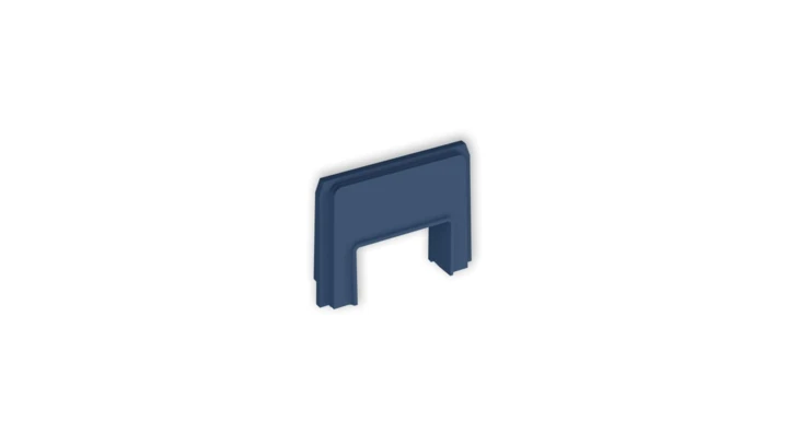 Zaślepka z wpustem do korytka 25x15 mm do puszki natynkowej pojedynczej PUK-1 / PUZ-1 navy blue 64ZAPUKZ-3