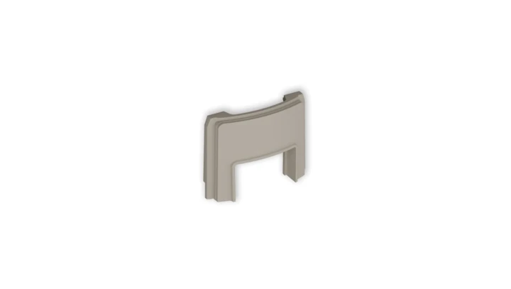 Zaślepka z wpustem do korytka 25x15 mm do puszki natynkowej pojedynczej PUO-1 taupe 60ZAPUO-3