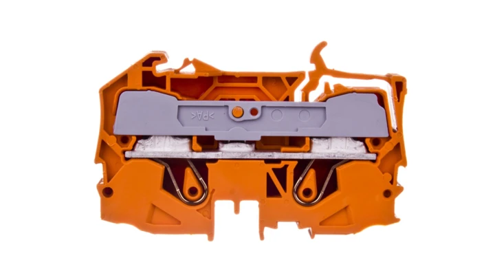 Złączka szynowa 2-przewodowa 10mm2 pomarańczowa 2010-1202 TOPJOBS /25szt./