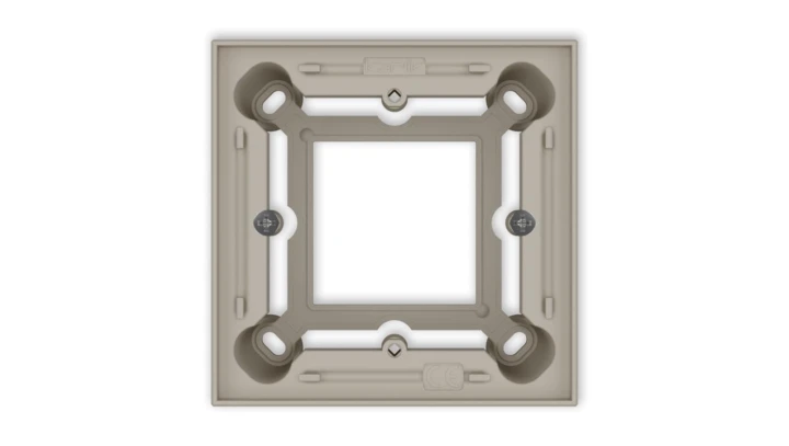 ICON Puszka natynkowa pojedyncza kwadratowa ICON taupe 60PUK-1