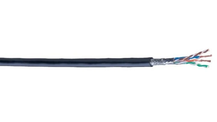 Kabel industrial ethernet BELDEN kat.5e, SF/UTP, AWG 26/7, PUR-halogen free, 550m, czarny, szpula