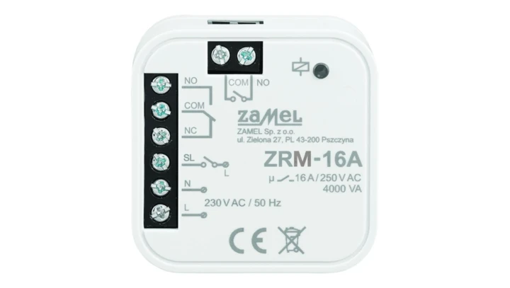 MODUŁ PRZEKAŹNIKA BEZPOTENCJAŁOWEGO, DOPUSZKOWY TYP: ZRM-16A