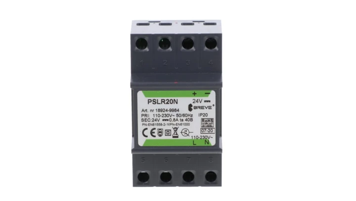 Zasilacz impulsowy PSLR 20 230VAC/24VDC 0,8A /na szynę TH/ 18924-9984