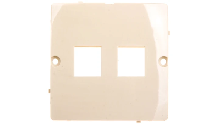 Simon Basic Pokrywa gniazda teleinformatycznego podwójnego 2xRJ Keystone płaska beżowa BMGK1P/12
