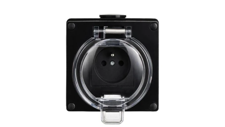 OYSTER IP66 gniazdo wtyczkowe w obudowie hermetycznej 16A/250V czarny 6185-09