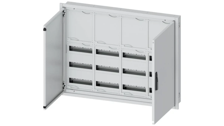 Rozdzielnica podtynkowa ALPHA 160 DIN z miejscem na złączki IP31 RAL 9016 rozstaw 150mm 800×1050×120 mm 240 mod 8GK1081-3KK40