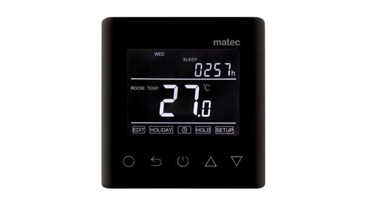 Regulator temperatury podtynkowy - programowalny TYP: RTW-01 czarny MTC10000378-WUN