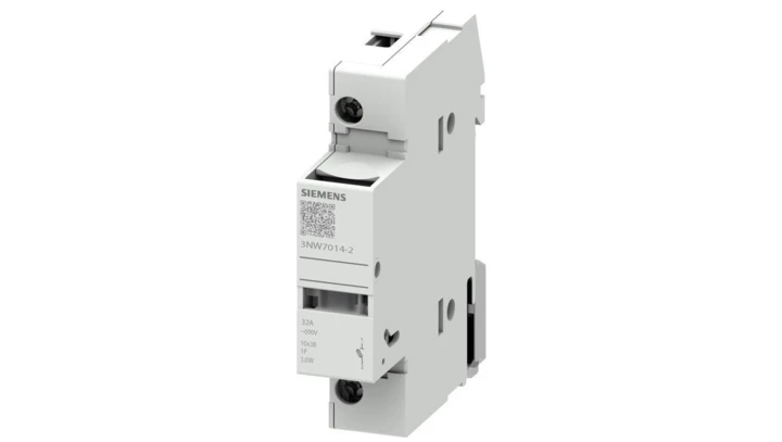 Podstawa bezpiecznikowa do wkładek cylindrycznych 10×38 mm 32A 1P z diodą LED 3NW7014-2