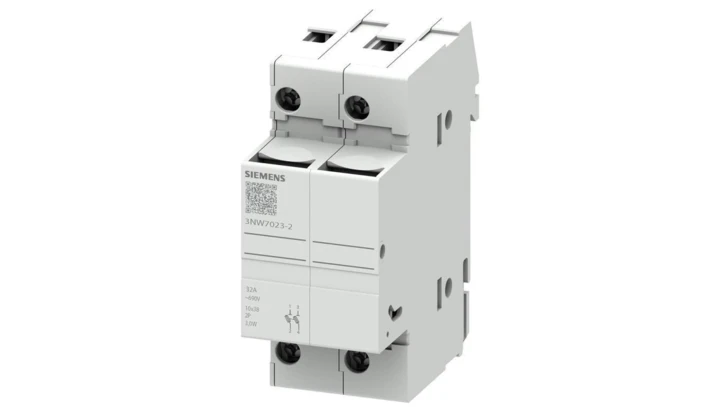 Podstawa bezpiecznikowa do wkładek cylindrycznych 10×38 mm 32A 2P 3NW7023-2