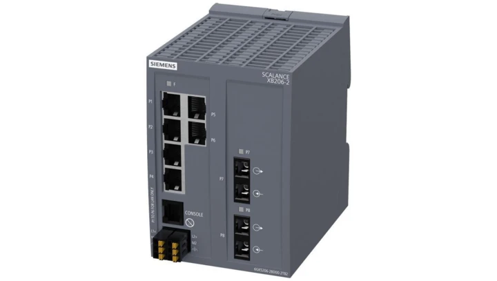 Switch XB206-3 zarządzalny Layer 2 6x RJ45 3x wielomodowy SC PROFINET IO SCALANCE XB 6GK5206-2BD00-2TB2