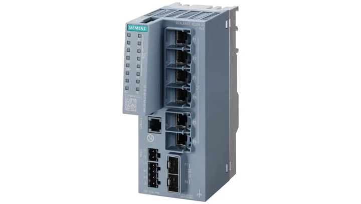 Switch XC206-2G PoE zarządzalny Layer 2 6x RJ45 PoE 2x SFP+ SCALANCE XC 6GK5206-2RS00-5AC2