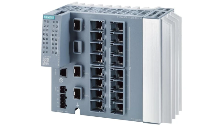 Switch XC216-3G PoE 24V zarządzalny Layer 2 14x RJ45 PoE 2x RJ45 2x SFP+ 1x SFP SCALANCE XC 6GK5216-3RS00-2AC2