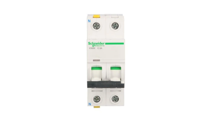 Wyłącznik nadprądowy 1P+N C 2A 6kA AC iC60N-C2-1N Acti9 A9F04602