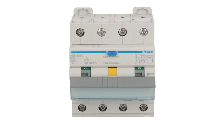 Wyłącznik różnicowo-nadprądowy RCBO 4P B32A 0,03A Typ A 6kA RCBO ADM432C