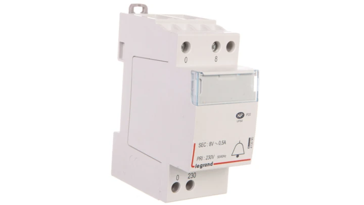 Transformator dzwonkowy modułowy TR304 230/8V 4VA 0,5A 413090