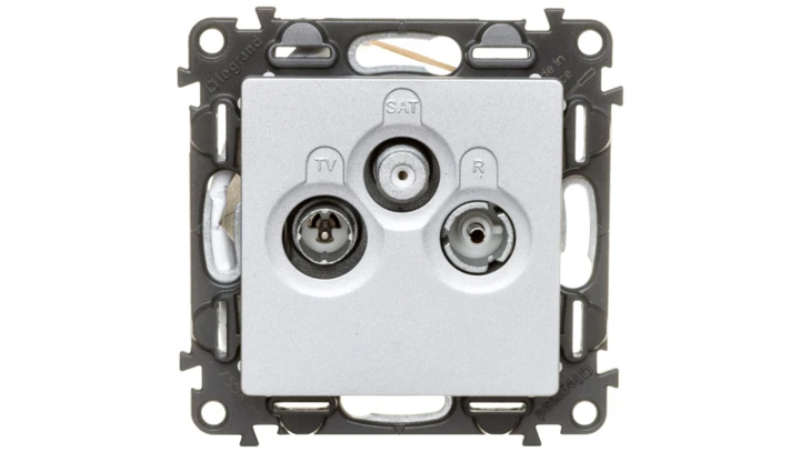 VALENA LIFE Gniazdo antenowe RTV/SAT końcowe aluminium 753364