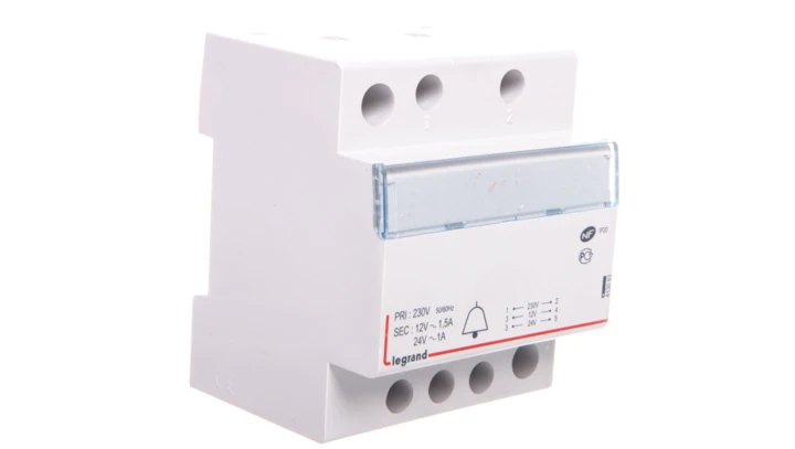 Transformator dzwonkowy modułowy TR324 230/24/12V 24VA 1/1,5A 413093
