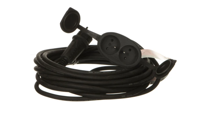 HELMO Przedłużacz warsztatowy gumowy 2x230/16A IP44 10m 51630