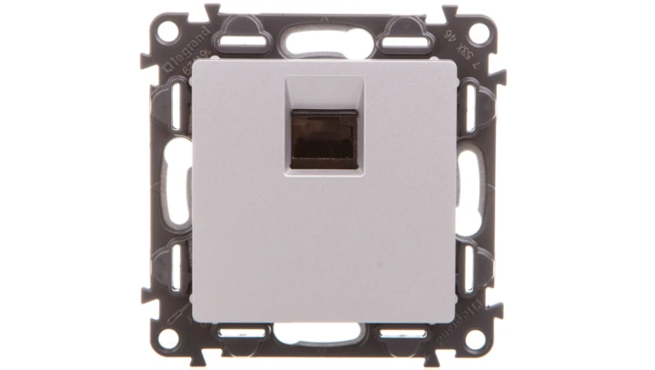 VALENA LIFE Gniazdo komputerowe 1xRJ45 kat.6A STP aluminium 753346