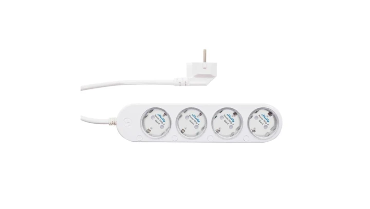 Shelly Power Strip 4 Gen4 Black - listwa smart 4 gniazda 12A WiFi/Bluetooth/Zigbee/Matter