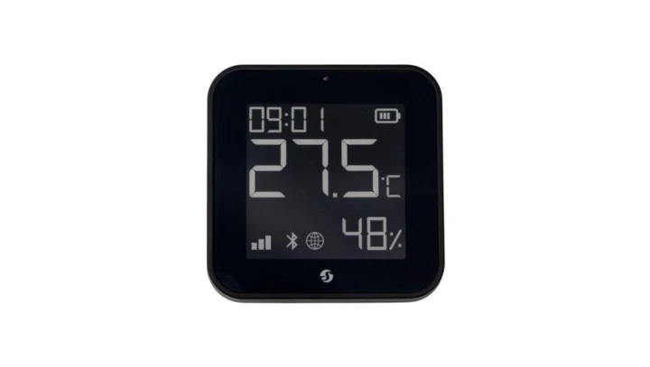 Shelly BLU HiT Display ZB Black - czujnik temperatury i wilgotności z wyświetlaczem bateria, USB WiFi/Bluetooth/Zigbee