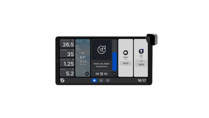 Shelly Wall Display XL Grey - panel sterujący smart home AC/DC/24V DC/8A WiFi/Bluetooth