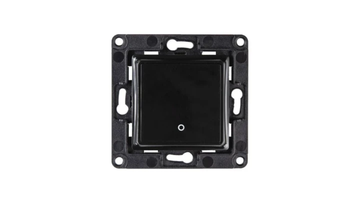 Shelly Wall Switch with 1 Button Black - ścienny przycisk do sterowników Shelly Low voltage (12 VDC)