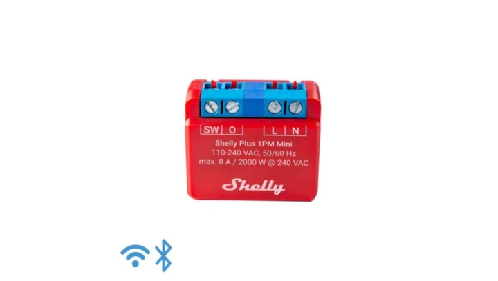 Shelly 1PM Mini Gen3 - mini przekaźnik dopuszkowy z pomiarem energii 110-240 V/16A WiFi/Bluetooth 3800235261590