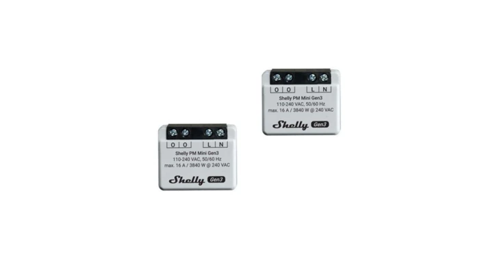 Shelly PM Mini Gen3 2 szt. - inteligentny miernik zużycia energii 16A WiFi/Bluetooth