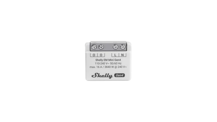 Shelly EM Mini Gen4 - mini licznik zużycia energii 110-240 V/16A WiFi/Bluetooth/Zigbee/Matter