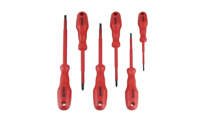 Zestaw wkrętaków izolowanych VDE 1000V 6 szt. NR-1/W-Z6/VDE/3-6,5 Czerwone