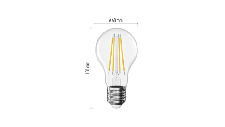 Żarówka LED Filament A60 A CLASS/ E27 / 5 W (75 W) / 1 060 lm / neutralna biel ZF5158