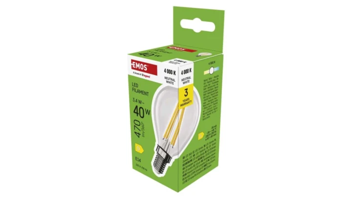 Żarówka LED Filament Mini Globe / E14 / 3,4 W (40 W) / 470 lm / neutralna biel ZF1D23