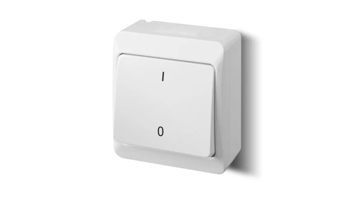 HERMES Łącznik dwubiegunowy biały IP44 0333-02