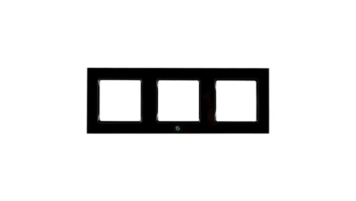 Shelly Frame for Wall Switch Black 3-krotna - ramka montażowa do włączników ściennych