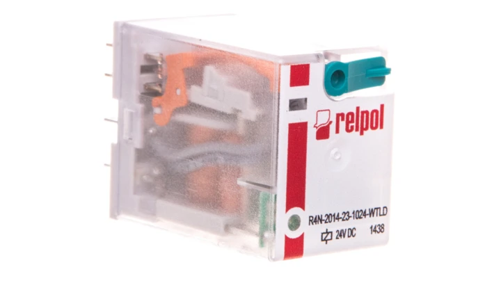 Przekaźnik przemysłowy 4P 24V DC IP40 AgNi R4N-2014-23-1024-WTLD 860412