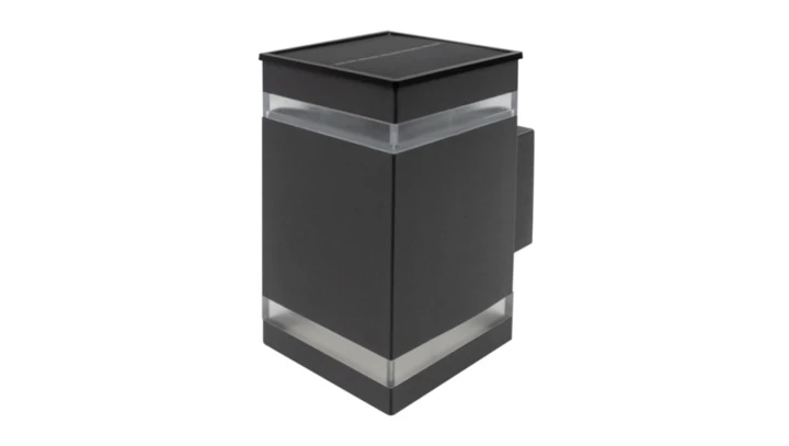 Solarna Oprawa Elewacyjna LED SOE-14S 1.2W 15lm 4000K IP44 szara z czujnikiem zmierzchu EC61340