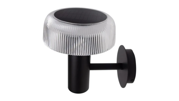 Solarna Oprawa Elewacyjna 2w1 LED SOE-16BT 2.5W regulowany strumień 20/100/200lm 4000K IP44 transparentny klosz EC61344