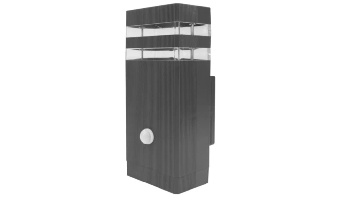 Oprawa elewacyjna 1xGU10 OE-2SP antracyt IP44 z czujnikiem ruchu PIR EC61007