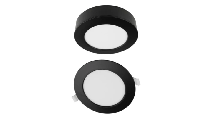 Oprawa sufitowa Downlight okrągły CCT natynk/podtynk 2w1 12W 1100lm zmienna barwa 3000/4000/6500K czarny IP20 EC61434