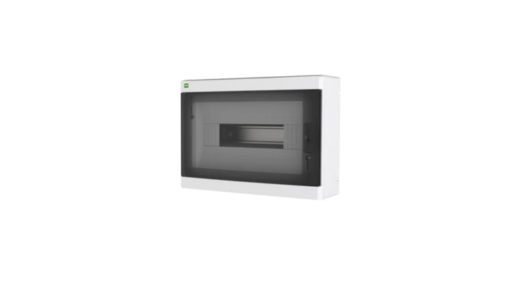Rozdzielnica modułowa ELEGANT 1x12 PE+N natynkowa IP40 PE+N drzwi dymne 2424-01