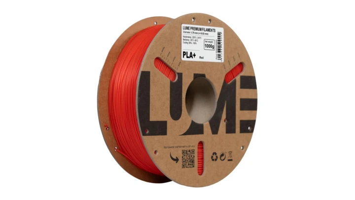 Filament LUME PLA+ czerwony (01-013) 1,75 mm 1 kg FIL10000112-WUN