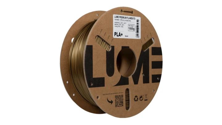Filament LUME PLA+ złoty (01-006) 1,75 mm 1 kg FIL10000105-WUN