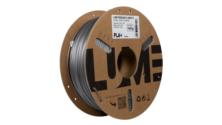 Filament LUME PLA+ srebrny (01-007) 1,75 mm 1 kg FIL10000106-WUN