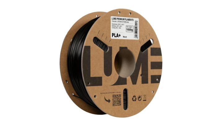 Filament LUME PLA+ czarny (01-008) 1,75 mm 1 kg FIL10000107-WUN